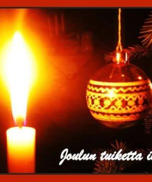 kynttilä joulukortti