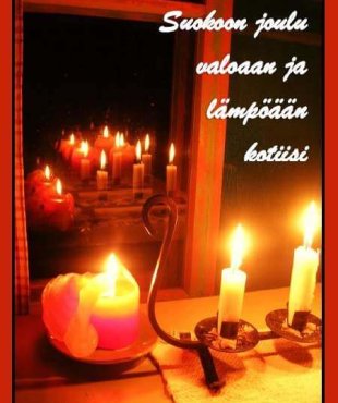 kaunis joulukortti