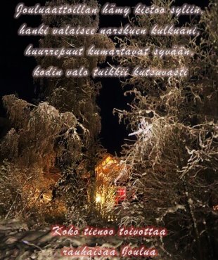 joulukortti runolla