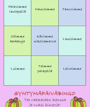 syntymäpäiäväkortti